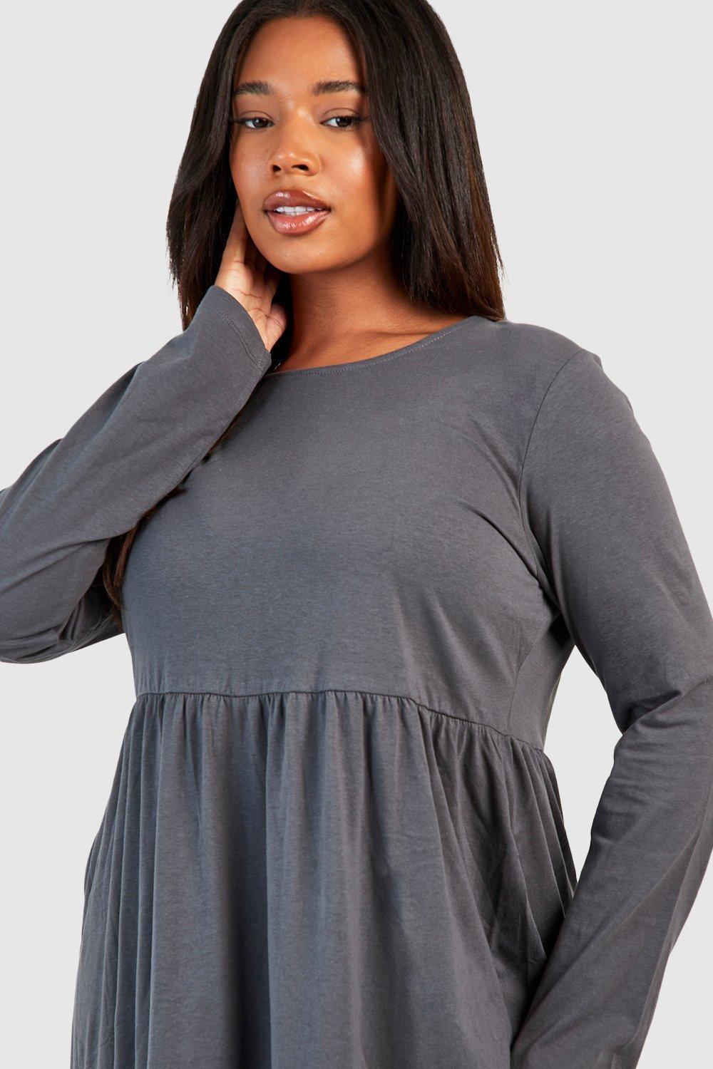 Plus size cotton deals long dresses